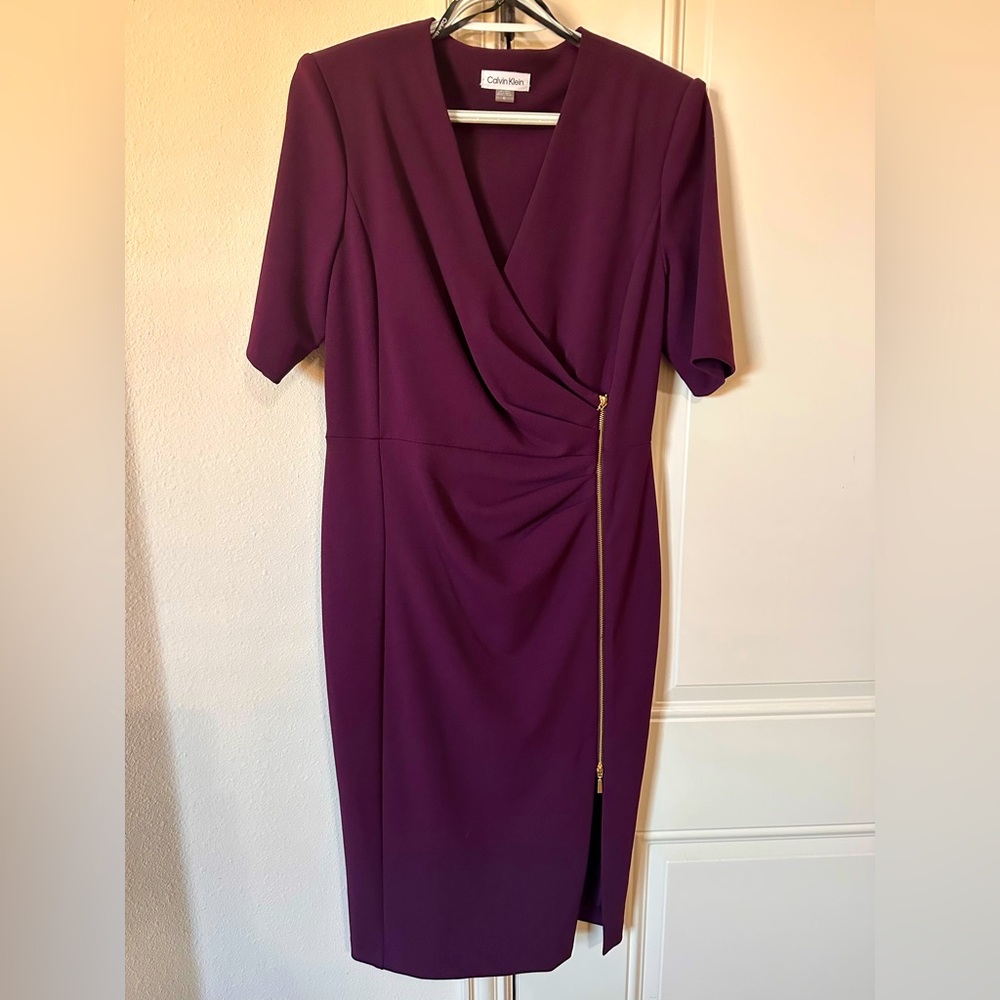 Calvin Klein Burgundy Dress
